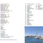 Seite 8-9: Inhaltsverzeichnis über Kreta mit Kapiteln zu Regionen, Aktivitäten, Reisetripps. Unten ein Hafen mit Segelbooten.