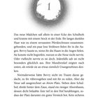 Große Zahl "1" in einem kreisförmigen Rahmen mit Blättern. Fließtext beschreibt ein Mädchen auf dem Schulhof. Seitenzahl 7.