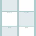 Ein Kalenderlayout mit Monatsnamen: August 2026, September 2026, Dezember 2026, Januar 2027, April 2027, Mai 2027.