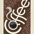 Kalenderblatt mit Monatszahl "05", hervorgehoben "16". Illustration: Kaffeetasse und Bohnen auf braunem Hintergrund.