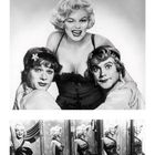 "MARILYN MONROE", Kalender mit Schwarz-Weiß-Fotos: Porträts und Filmszenen, Monat Mai darunter.