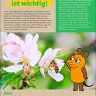 Text: "Jede Art ist wichtig!", "Tag des Artenschutzes", "März", "1 Montag", "2 Dienstag", "3 Mittwoch", "4 Donnerstag", "5 Freitag", "6 Samstag", "7 Sonntag". Illustration einer Maus, Blüte mit Biene.