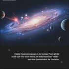 „Eine der Hauptanstrengungen in der heutigen Physik...“. Darstellung einer Spiralgalaxie mit Planeten, Kalender mit Februar.
