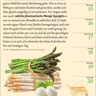 Text: KORFIZ HOLM, eine Geschichte über Spargel und eine Rezeptidee. Zeit: Montag 14. bis Sonntag 20. Juni. Illustration: Spargel, Garnelen.