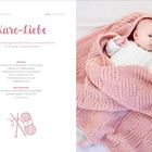 "Karo-Liebe" Decke ca. 78x84 cm, anspruchsvoll. Material: Ecopuno aus Baumwolle, Schurwolle, Alpaka. Baby in rosa Decke.