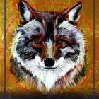 Text: "16 · Krafttier Kojote. Behalte stets den Humor – Lachen ist deine Medizin." Illustration eines Kojoten.