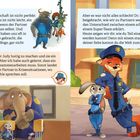 Oben links: Ein Text über Teamarbeit und Unterschiede. Unten: Zwei Tiere, eine Häsin und ein Fuchs, in Polizeiuniformen.