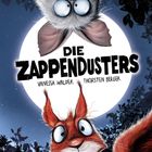 „DIE ZAPPENDUSTERS“ von Vanessa Walder und Thorsten Berger. Ein erstauntes Eichhörnchen, darunter eine Fledermaus.