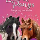 "Zauber Ponys", "Magie auf vier Hufen", "Doppelband". Zwei fantasievolle Ponys vor einem rosa Hintergrund mit Sternen.
