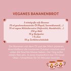Veganes Bananenbrot. Zutaten: 3 Bananen, Öl, Milchalternative, Mehl, Backpulver, Zimt, Schokolade. Backen: 175 Grad, 50 Minuten.