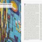 Art for Architecture in the German Democratic Republic: A Cultural Heritage. Thomas Topfstedt.
Links: Mosaik mit bunten, vertikalen Formen. Rechts: Text über DDR-Architektur.