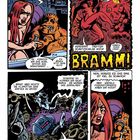 Comic-Panel mit Dialogen: Ablenkung beim Duschen, Schutzschilde, Bedrohung durch Trümmer im Weltraum. Spannung und Dringlichkeit.