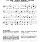 „Das Lied von der frischen Energie“, Text von Lore Kleikamp, Musik von Detlev Jöcker, enthält Noten und Bewegungsanweisungen.