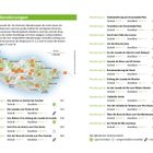 Liste von 18 Wanderungen auf Madeira mit Schwierigkeitsgradangeben für Technik und Kondition. Karte zeigt Wanderstandorte.