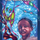 „DAS GESALBTE KIND“ steht oben. Eine farbenfrohe Illustration zeigt ein Kind und fantasievolle Kreaturen vor blauem Himmel.