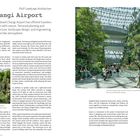 Safdie Architects. PWP Landscape Architecture. Jewel Changi Airport. Seit 2019 bietet Singapurs Jewel Changi Airport. Der Innenbereich zeigt begrünte Terrassen und Wasserfälle, umgeben von Sonne durchfluteten Gehwegen und Menschen.