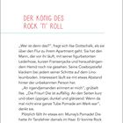 "DER KÖNIG DES ROCK 'N' ROLL" steht oben in Rot. Text beschreibt Ilse Gottschalks Begegnung mit einem Mann im Flur.