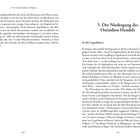 Seite 120 und 121 eines Buches. Kapitelüberschriften: "4. Die Machtübernahme in Bengalen" und "5. Der Niedergang des Ostindien-Handels". Text über historische Handelsdynamiken.