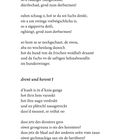 Zwei Gedichttitel: „perspektivenwechsel“ und „drent und herent I“. Dazwischen Dialekttexte über Tiere und ihre Wahrnehmung.