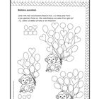 Oberer Text: "ganzheitlich"; Task: Ballons zuordnen. Drei Affen halten unterschiedliche Ballons: oval, rund, herzförmig.