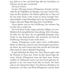 Text: "PROLOG". Der Text beschreibt einen Skandal um Antoine d'Hergemont und seine Tochter Véronique im Jahr 1902.