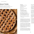 "Linzer Torte" Rezept mit Zutatenliste und Zubereitungsschritten. Rundes, gitterförmiges Gebäck mit Nüssen und Konfitüre.