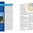 Seite 22. Titel: "Der Norden der Abruzzen". Themen wie Strände, Weine, Sehenswürdigkeiten und Aktivitäten werden beschrieben. Eine Karte rechts zeigt die Region.