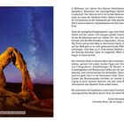 Text: "Spektakulärer Sternenhimmel über dem Delicate Arch."

Ein leuchtender Steinbogen in einer Wüstenlandschaft bei Nacht.