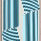 Eine Grafik mit blauen, senkrechten Linien, die geschwungen und verwoben wirken. Sie erzeugen einen 3D-Effekt.