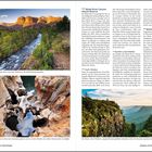 Der Text beschreibt den Blyde River Canyon, Bourke's Luck Potholes und God's Window in Südafrika, mit passenden Bildern.