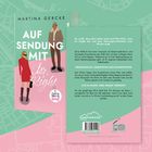 Buchtitel: "Auf Sendung mit Mr. Right". Autorin: Martina Gercke. Illustration: Frau und Mann in modischer Kleidung.