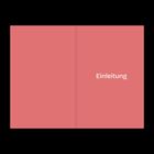 Text "Einleitung" auf rosa Hintergrund, ein einfaches Layout aus zwei gleich großen Teilen.