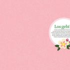 Text: "Los geht’s! Auf den nächsten Seiten findest du die 30 wunderschönen Motive...". Rosa Hintergrund mit Blumenmuster.
