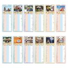 Kalender, jeder Monat zeigt Cartoon-Szene mit Sprechblasen. Enthält Spalten für Termine und Geburtstage.