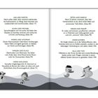 Text: Mehrere Paarbeschreibungen, jede mit Konflikten und einer Seitenangabe.  
Illustration: Meerestiere, einige tragen Hüte.