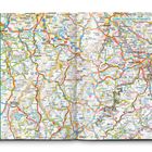 "Karte mit 'GEBIETSÜBERSICHTSKARTE' oben rechts und Städtenamen Koblenz, Bonn, Lüttich. Es handelt sich um eine Straßenkarte."