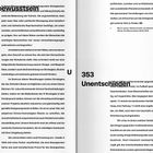 352 U Umweltbewusstsein. Text über ökologisches Bauen. 353 U Unentschieden. Diskussion über Gleichwertigkeit.