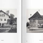 Links "HUNGARY", rechts "YUGOSLAVIA". Zwei Schwarz-Weiß-Fotos zeigen alte Häuser und einen Mann neben einem Auto.