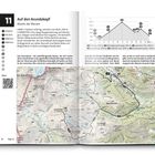 Nummer 11: Auf den Arundakopf. Daten: 23,6 km, 09:30 h. Illustration: Topografische Karte mit Routenverlauf.