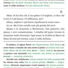 "Due gelaterie, una piazza, e zero comunicazione (zwei Eisdielen, ein Platz und null Kommunikation)" in Textform. Darunter laufender Text im Buchstil.