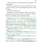 Seite 15, Text auf Französisch und Deutsch. Eine Geschichte über Bernard, Gendarme, Hühner und das Verteilen von Post.