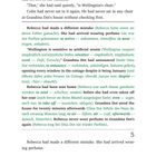 Seite 15. Rebecca hatte einen anderen Fehler gemacht: Sie war mit Parfüm gekommen. Wellington reagiert empfindlich darauf.