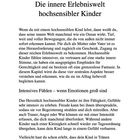 Kapitel 4: Die innere Erlebniswelt hochsensibler Kinder. Intensives Fühlen – wenn Emotionen groß sind.