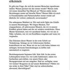 Kapitel 4: Deine Beziehungsmuster erkennen. Text über Beziehungsmuster, deren Ursprung und Einfluss auf das Verhalten.