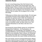 Text: "Kapitel 6: Der Dialog mit dem inneren Kind". Ein Text über emotionale Reaktionen und das Konzept des inneren Kindes.