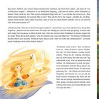 Der Text beschreibt ein Gespräch zwischen Kaa und Luca über die Kraft der Gedanken. Links unten sitzt ein Kind mit einem Gänseschwan.
