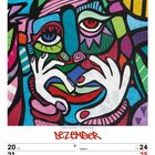 Dezember 20 MO, Heiligabend 24 FR, Weihnachtsfeiertage 25 SA, 26 SO. Buntes, abstraktes Gemälde eines Gesichts.