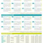 Kalenderübersicht für 2027 und 2028, Ferienzeiten für 2027 nach Bundesländern in Deutsch.