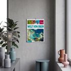 "Welt von oben" und "Unser Planet aus der Luft - Wochenplaner 2027". Wandkalender mit Luftaufnahme von türkisfarbenem Wasser.