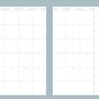 Kalender, Januar, Wochentage auf Englisch, Französisch, Spanisch, Deutsch und anderen Sprachen. Tabellenlayout mit Notizspalte.